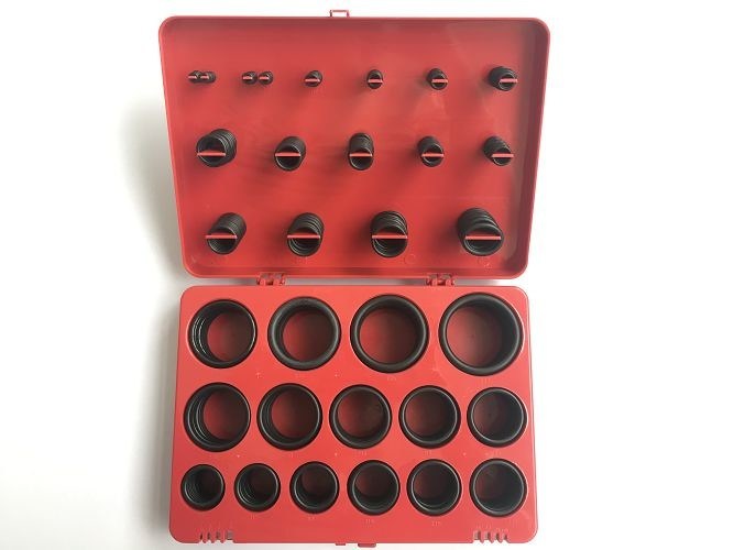 Red Colour Rubber O Ring Kit , Aerospace Standard AS568A Viton O Ring Kit