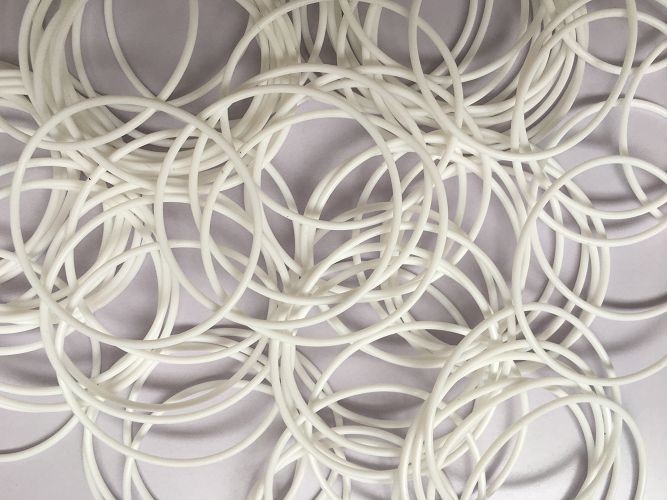 Food Safe FDA White Rubber O Rings For Cylindrical Surface Static Sealing