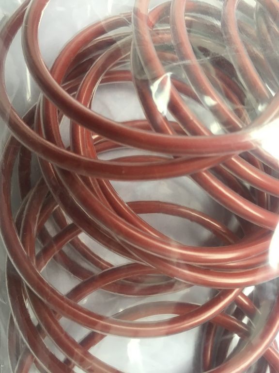 Encapsulated Oring for High Temperature in Red Color Silicone O Ring Seals
