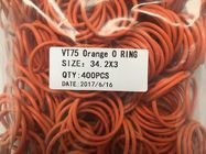 Elastic Orange Color Seals O Ring , Bulk Packed Rubber Seal Ring 34.2 x 3 mm