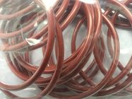 Encapsulated Silicone O Ring Seals , Red High Temperature Rubber Silicone Rings