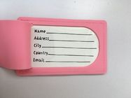 Pink Color Silicone Molded Rubber Parts , Special Fashion Luggage Tags For Girls