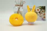 Yellow Soap Dispenser Silicone Loofah Rabbit Shaped