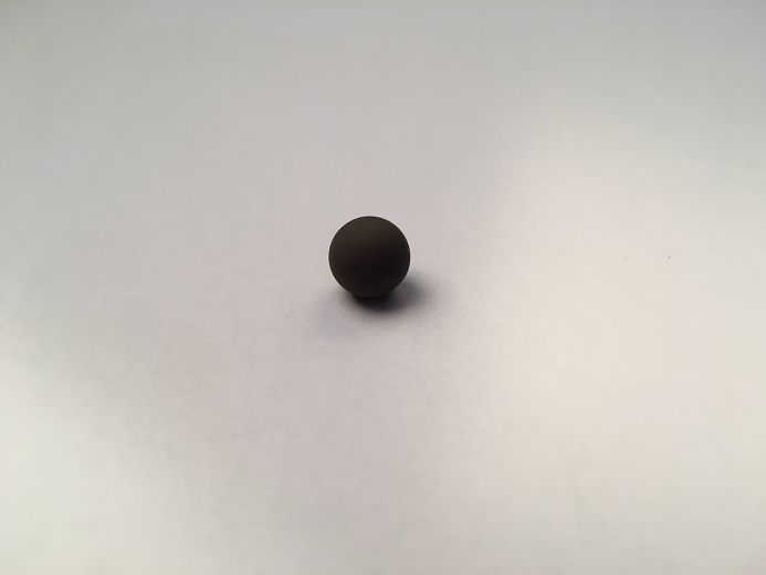 black rubber ball