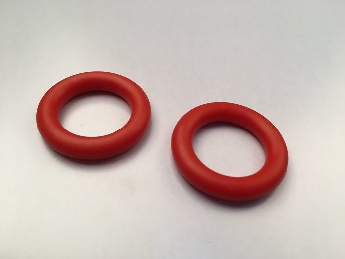 Red 40 - 90 Shore NBR O Ring , Oil Resistant Round Rubber Rings For Automotive