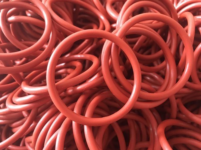 Versatile Orange Color Rubber O Rings , Hydraulic O Rings Seals Prevent Fluid Leakage