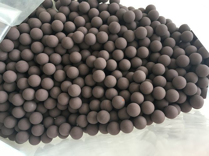 Brown Color Matte High Bounce Rubber Ball Neoprene Material Chemical Resistant