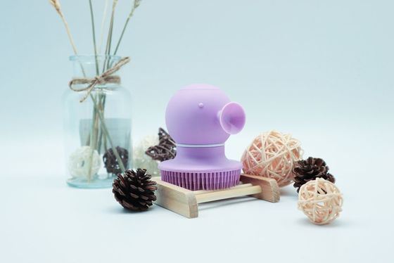 Exfoliating Soft Purple Bpa Free Silicone Scrubber Body Molded Rubber Parts